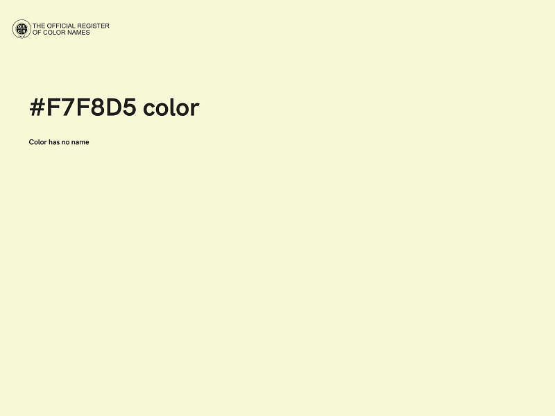 #F7F8D5 color image
