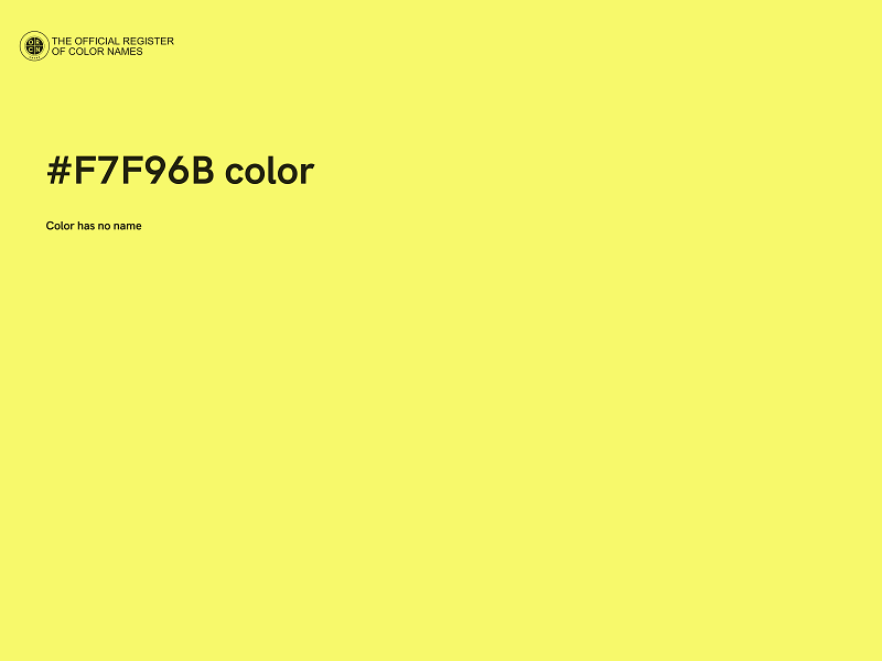 #F7F96B color image