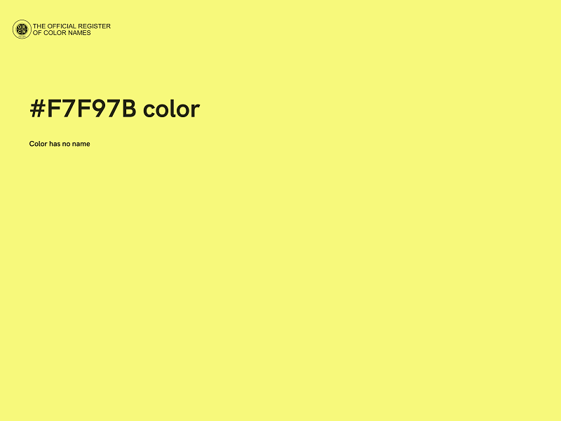 #F7F97B color image