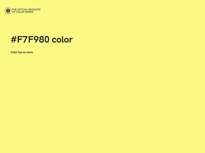 #F7F980 color image