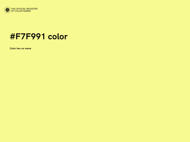 #F7F991 color image