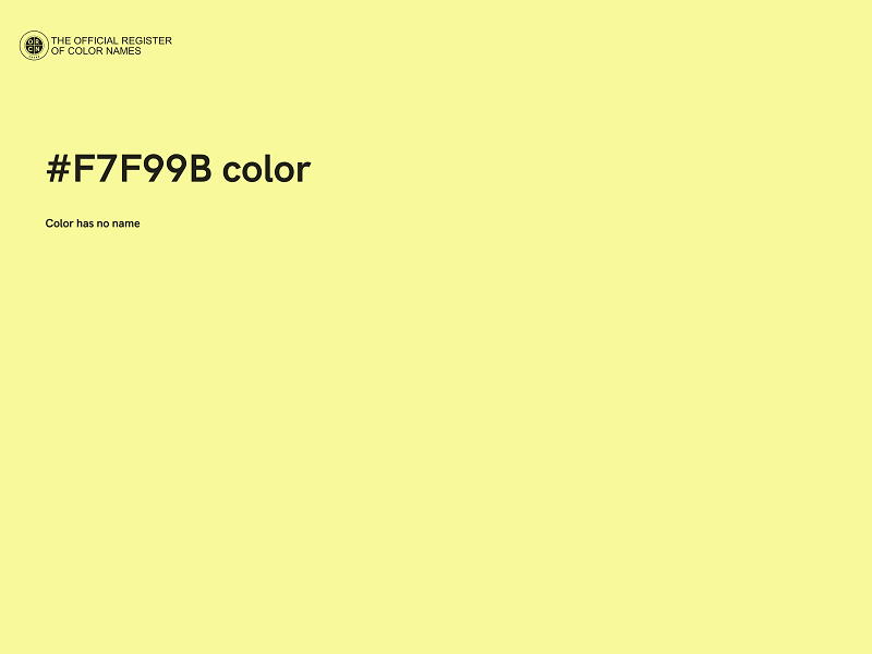 #F7F99B color image
