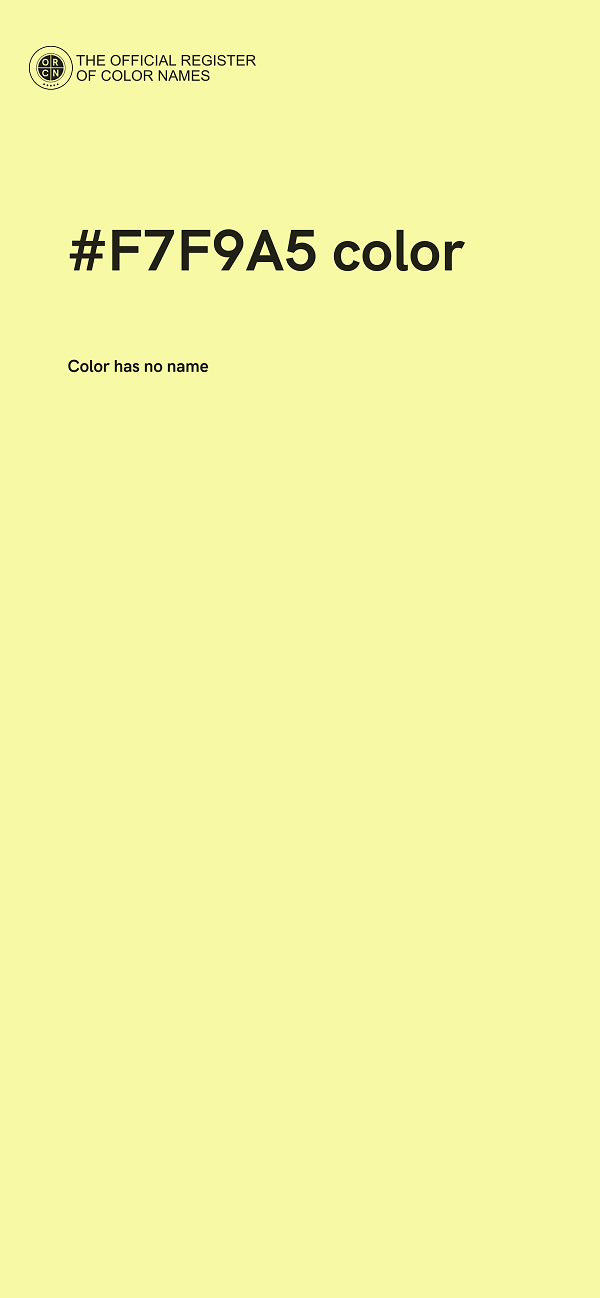 #F7F9A5 color image