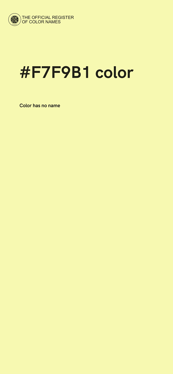 #F7F9B1 color image