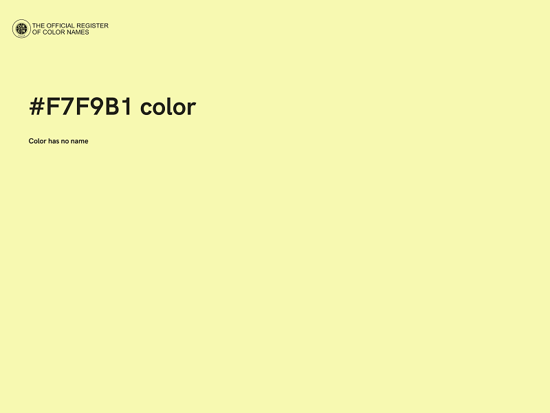 #F7F9B1 color image