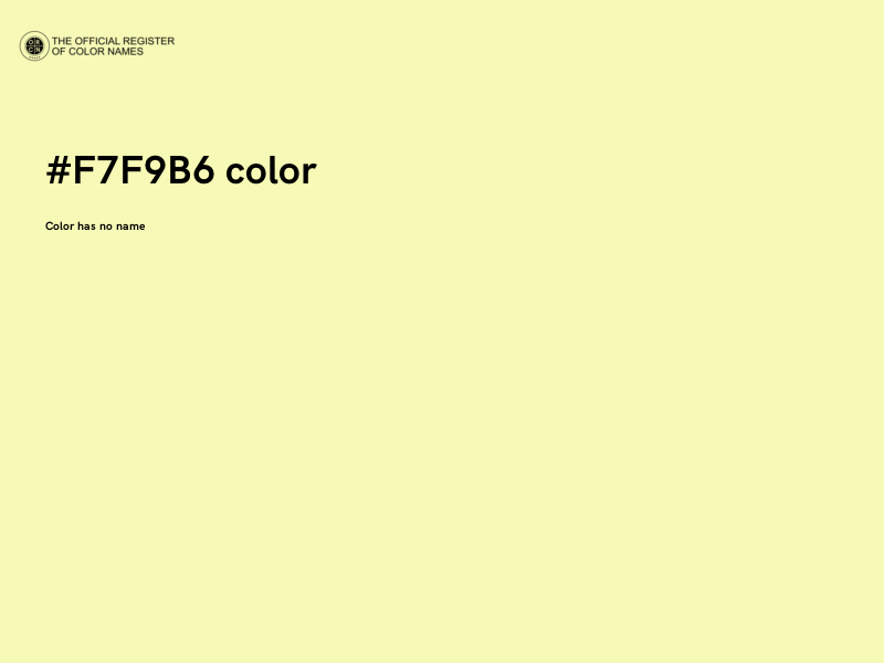 #F7F9B6 color image