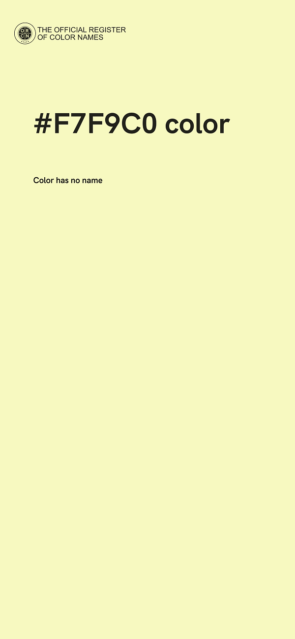 #F7F9C0 color image