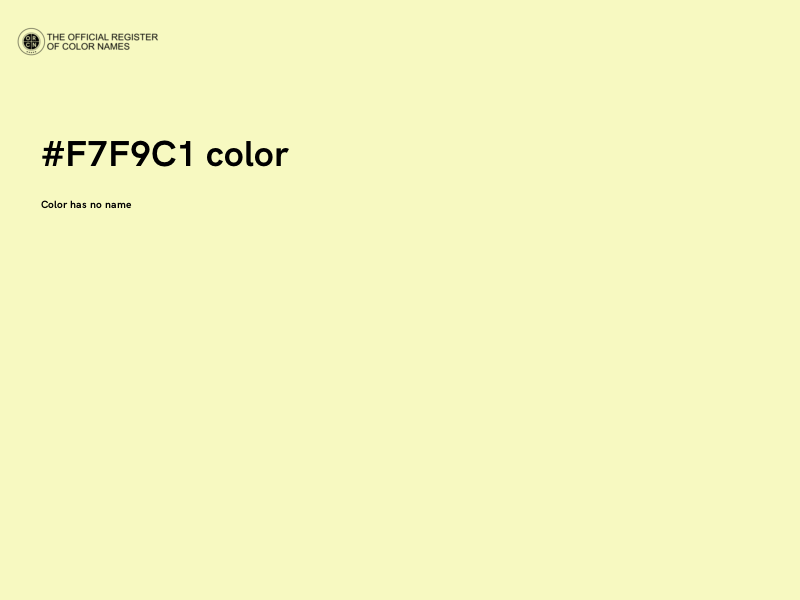 #F7F9C1 color image