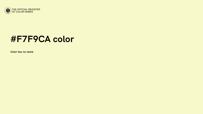 #F7F9CA color image