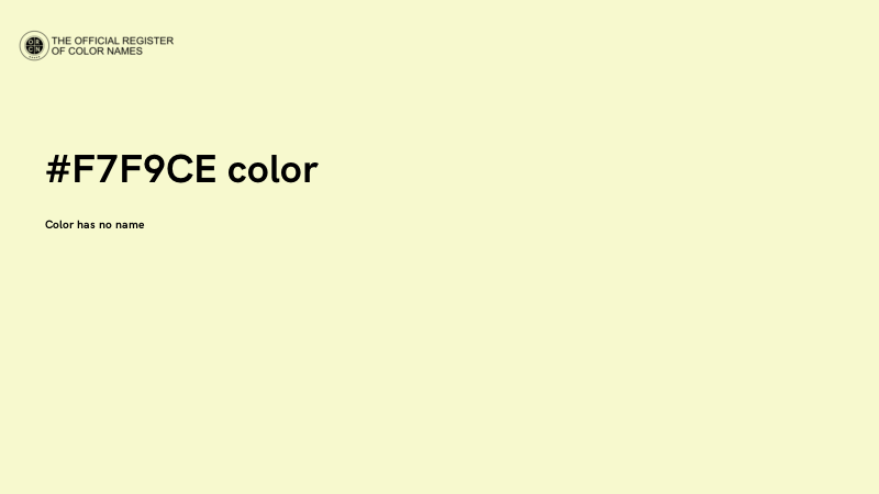 #F7F9CE color image