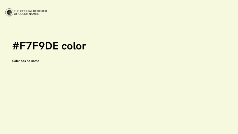 #F7F9DE color image