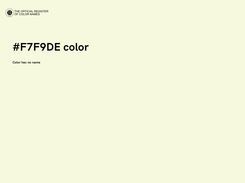 #F7F9DE color image