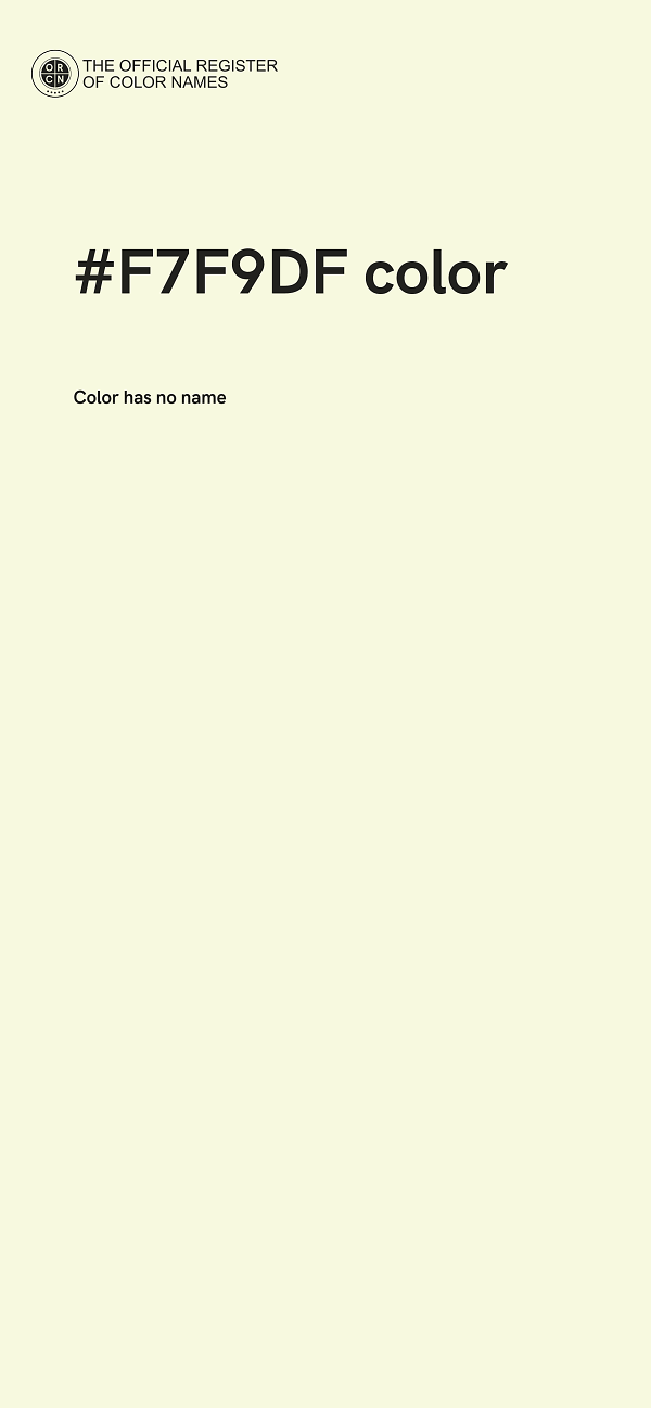 #F7F9DF color image