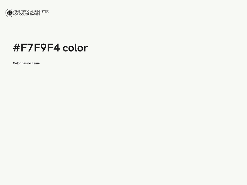 #F7F9F4 color image