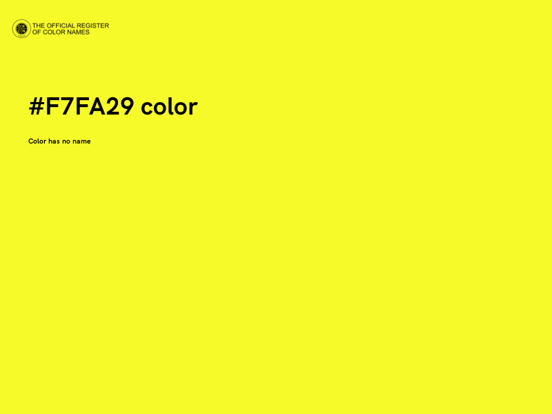 #F7FA29 color image