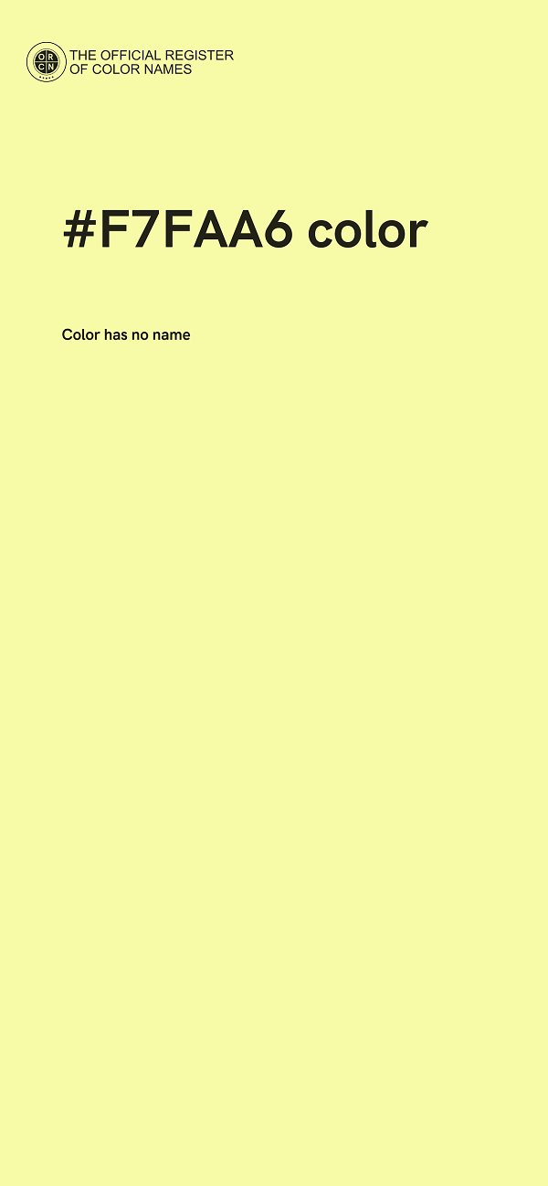 #F7FAA6 color image