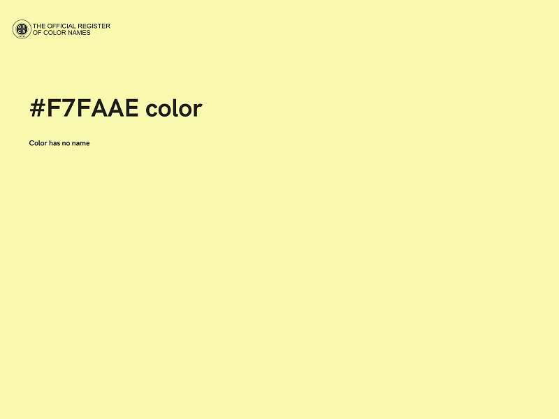 #F7FAAE color image