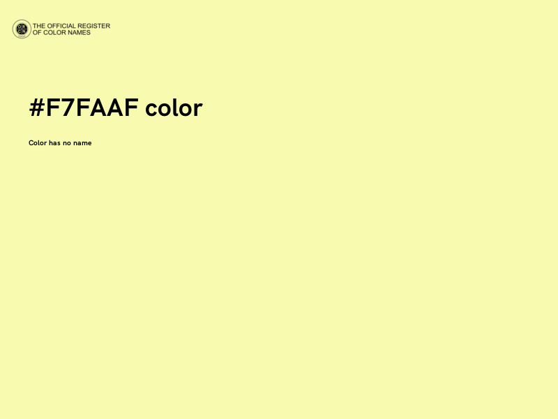 #F7FAAF color image