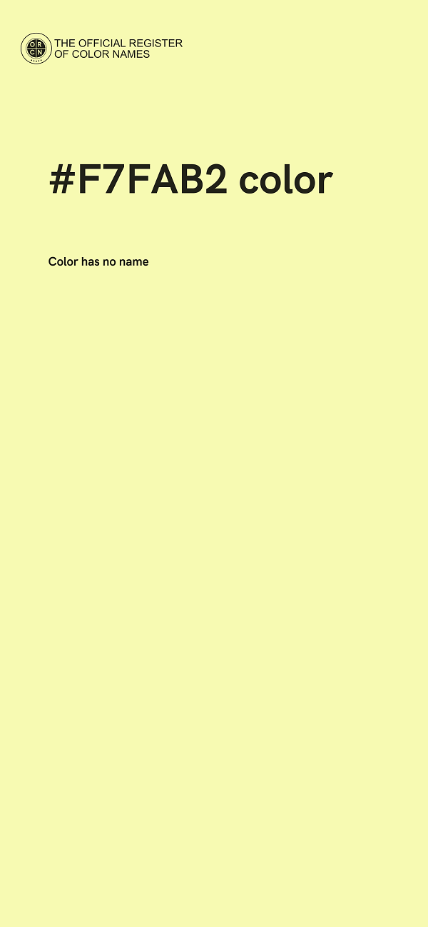 #F7FAB2 color image