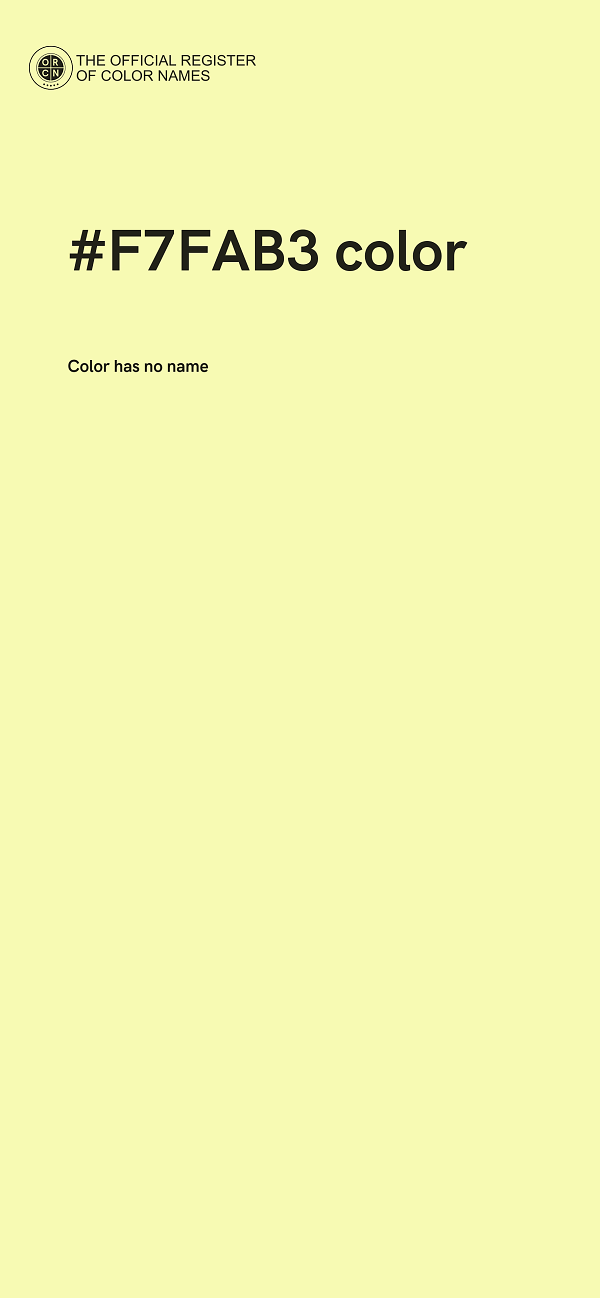 #F7FAB3 color image