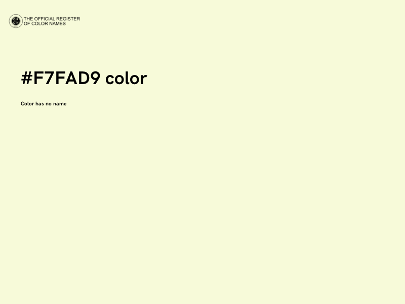 #F7FAD9 color image