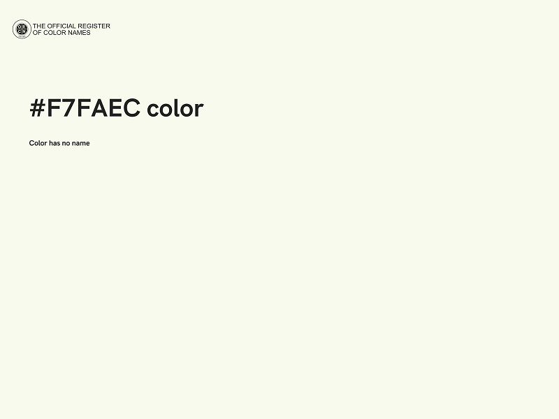 #F7FAEC color image