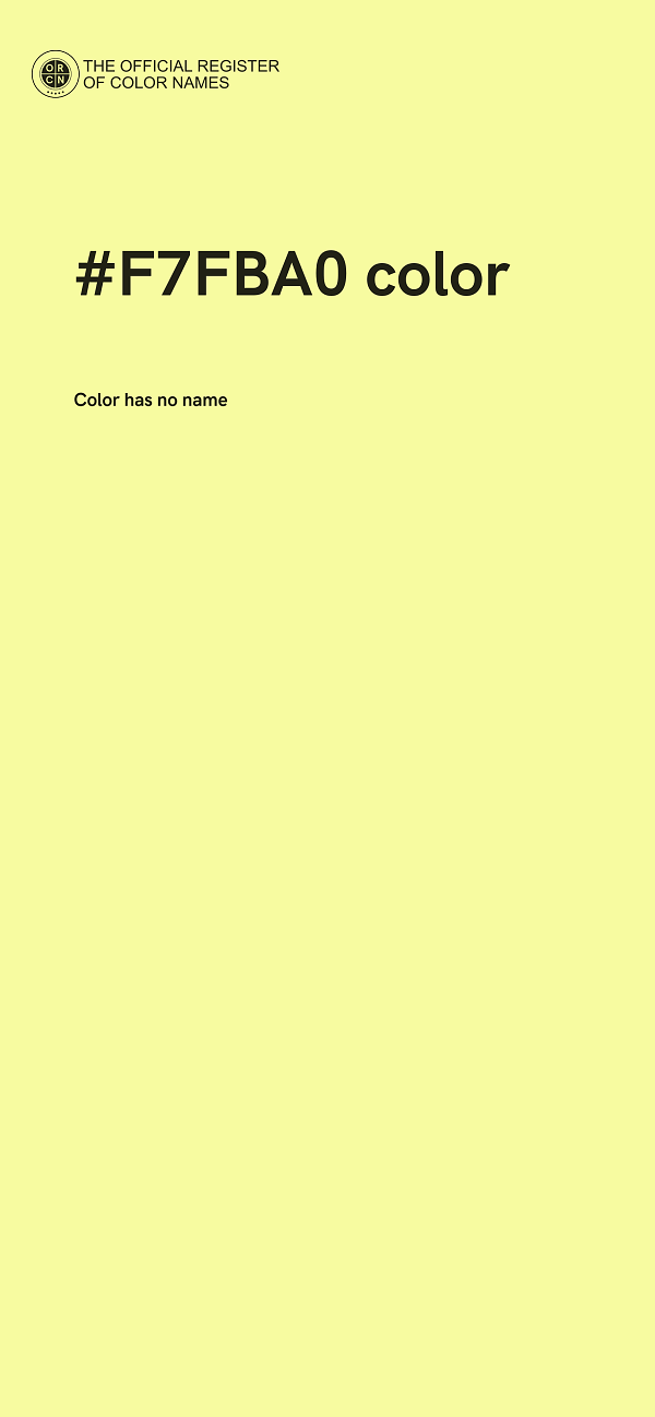 #F7FBA0 color image
