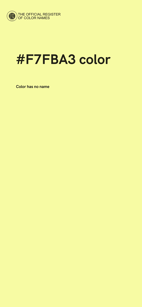 #F7FBA3 color image