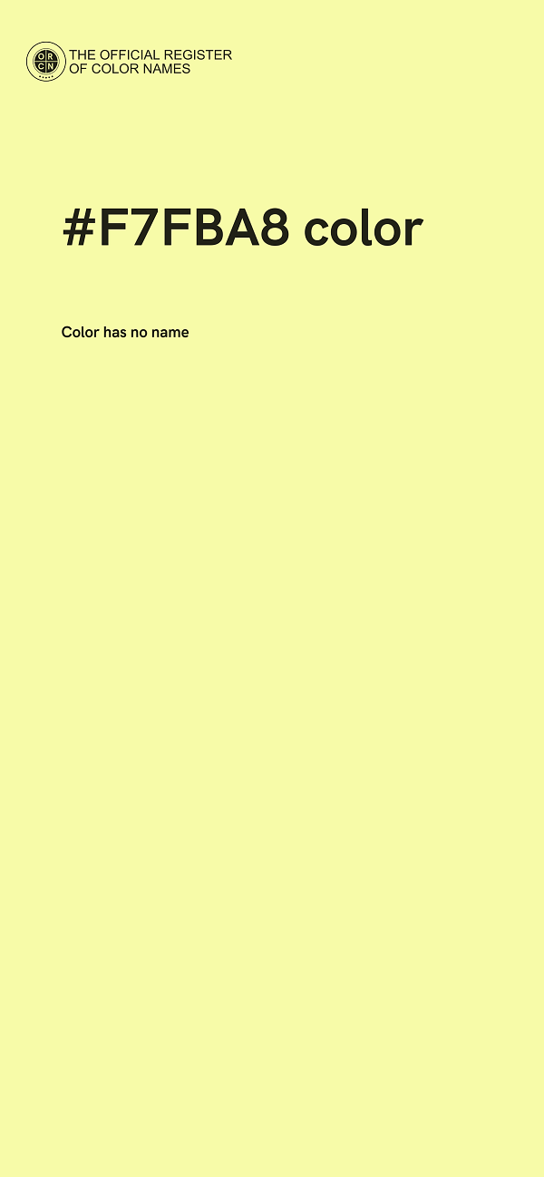 #F7FBA8 color image