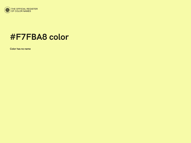 #F7FBA8 color image