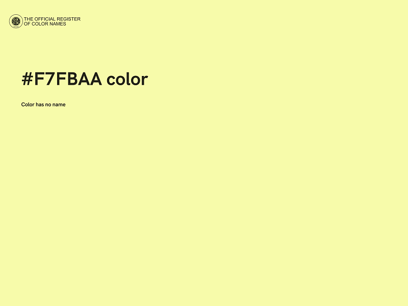 #F7FBAA color image