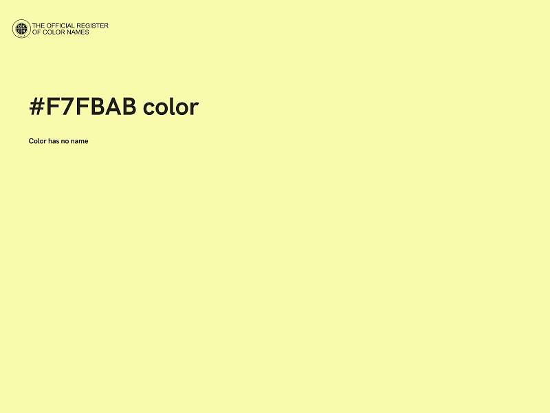 #F7FBAB color image