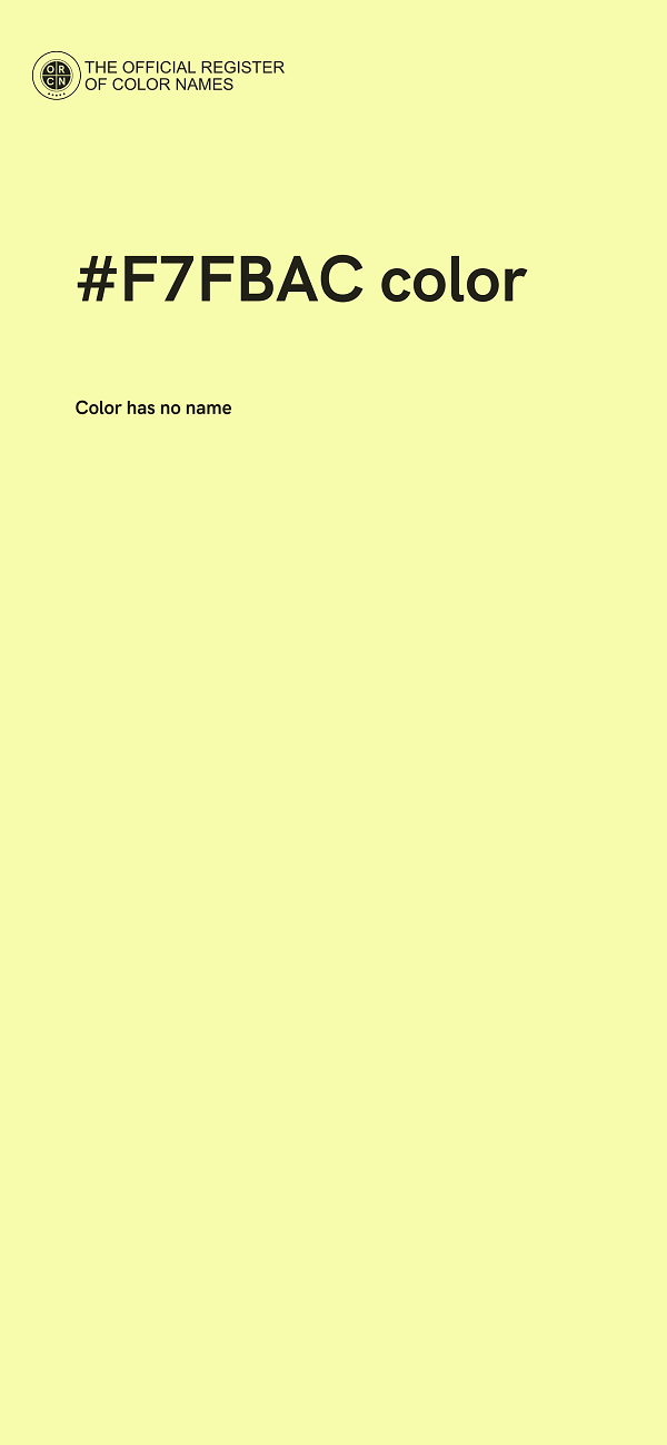 #F7FBAC color image