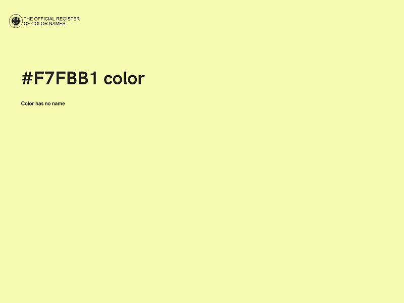 #F7FBB1 color image