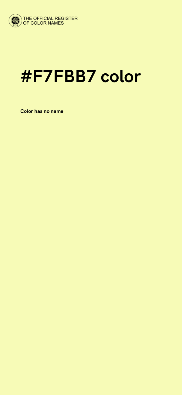 #F7FBB7 color image