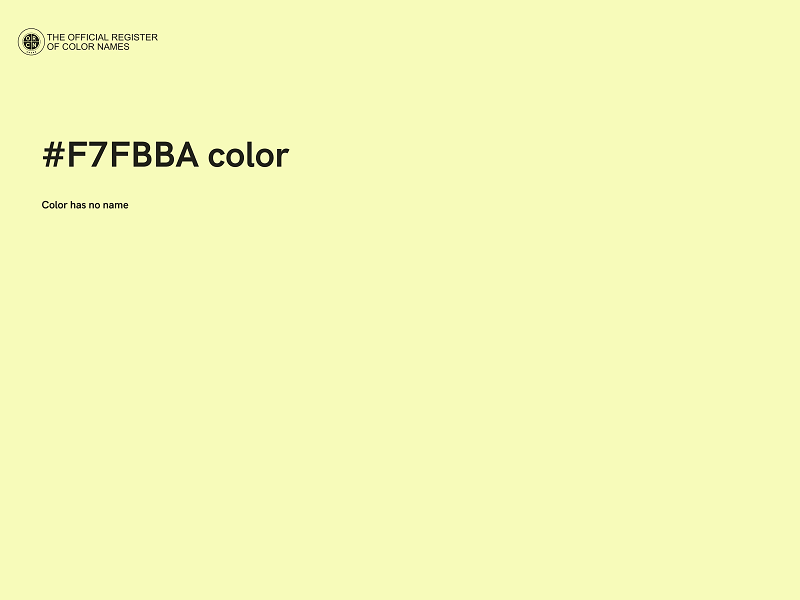 #F7FBBA color image