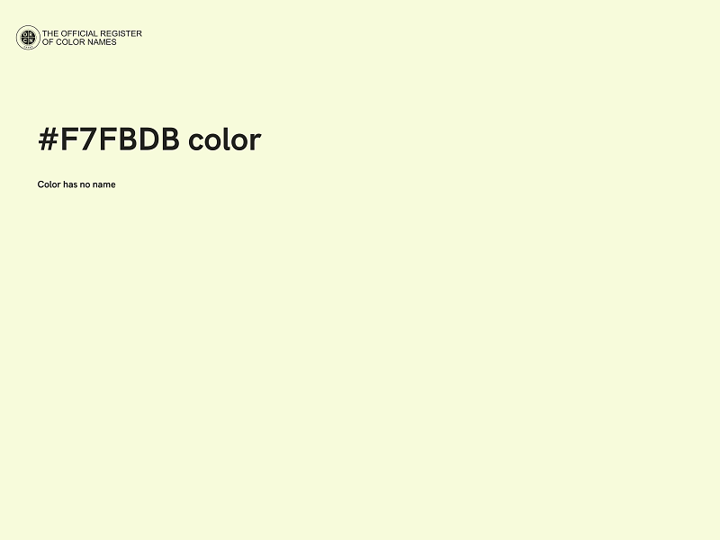 #F7FBDB color image