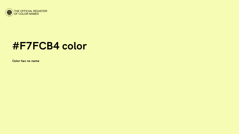 #F7FCB4 color image