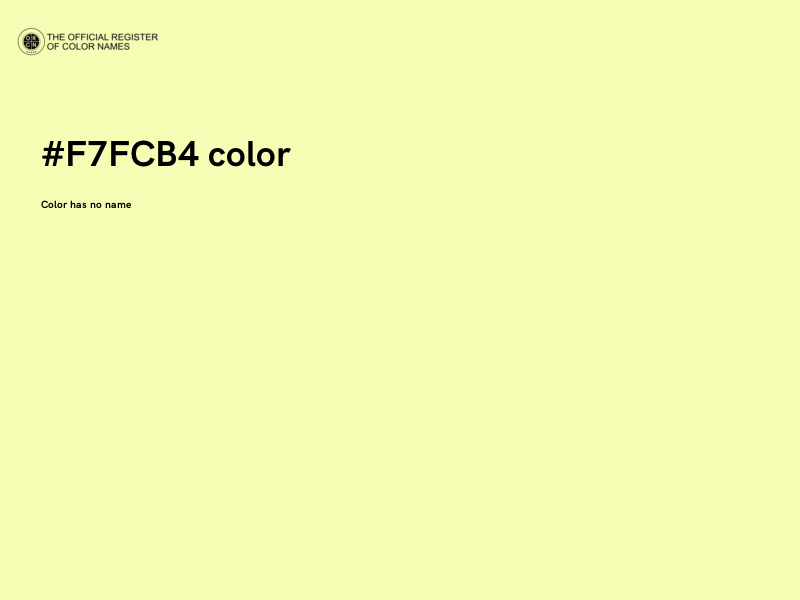 #F7FCB4 color image