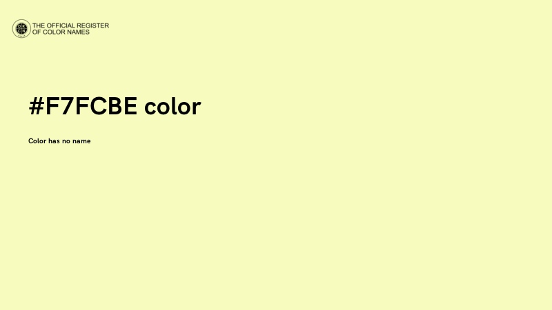 #F7FCBE color image