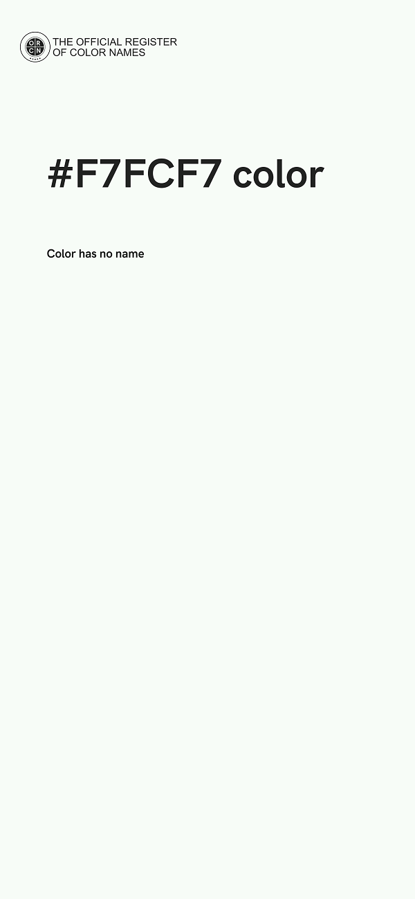 #F7FCF7 color image