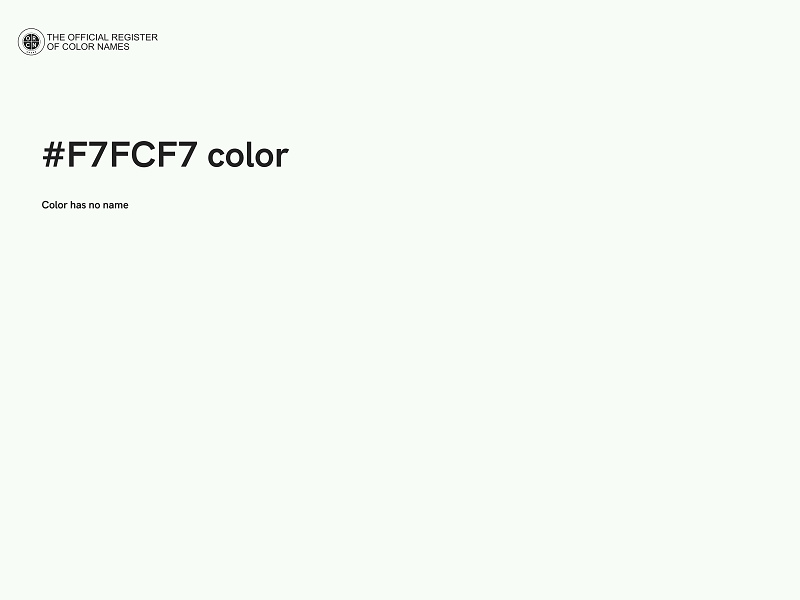 #F7FCF7 color image