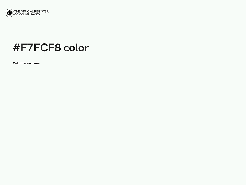 #F7FCF8 color image