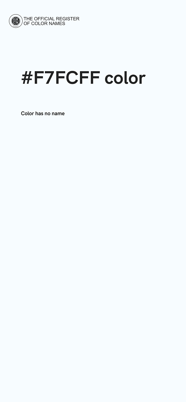 #F7FCFF color image