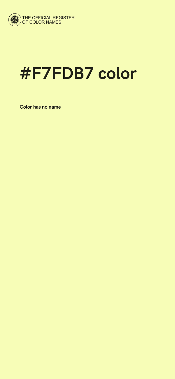 #F7FDB7 color image