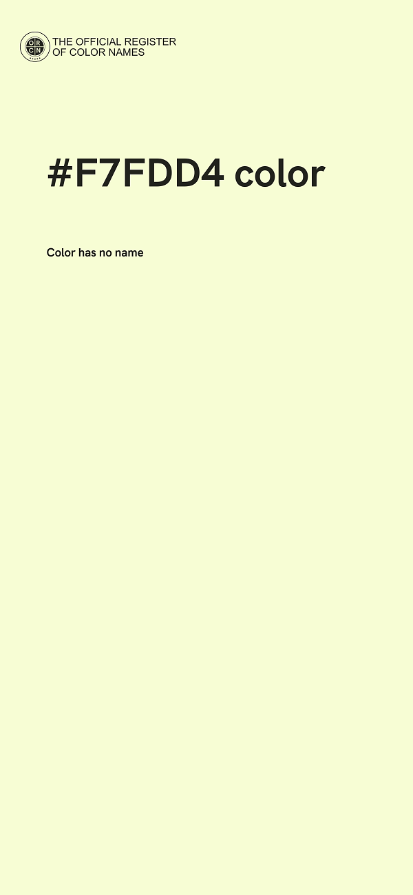 #F7FDD4 color image