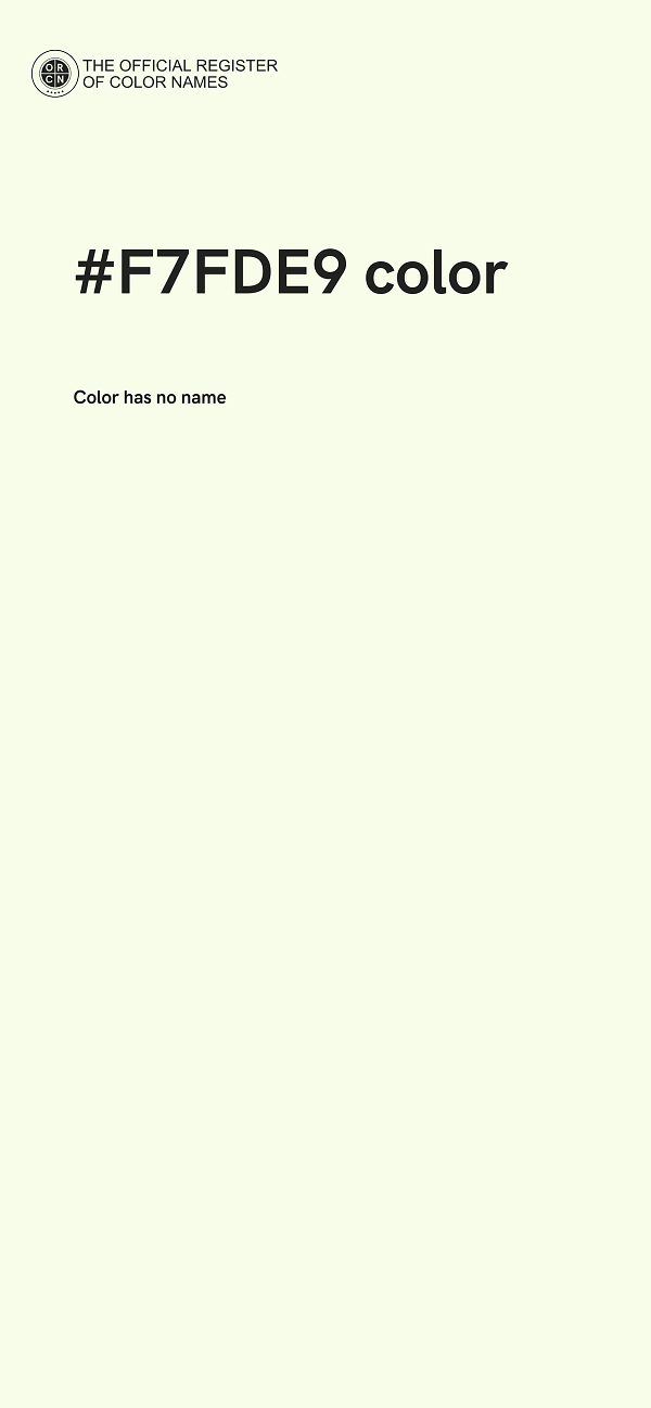 #F7FDE9 color image