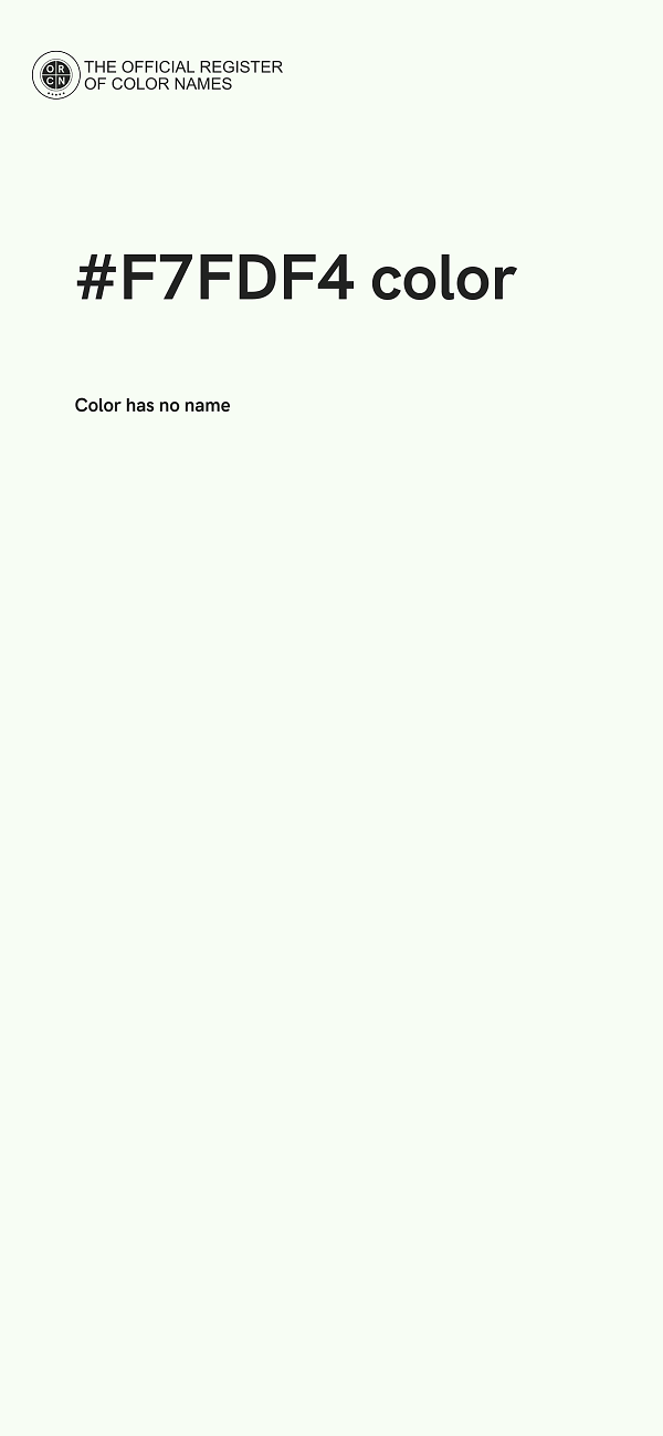 #F7FDF4 color image