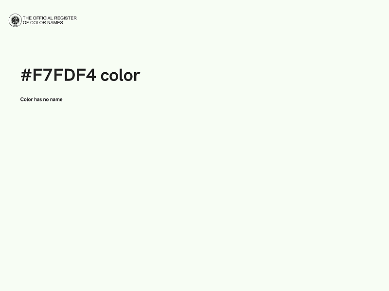 #F7FDF4 color image
