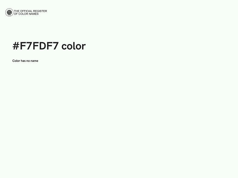 #F7FDF7 color image